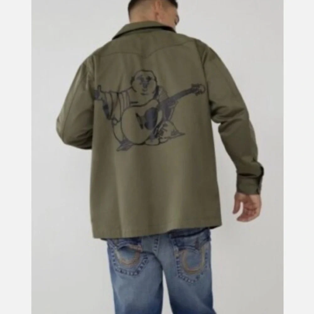 True Religion Green Graphic Men's Shirt
